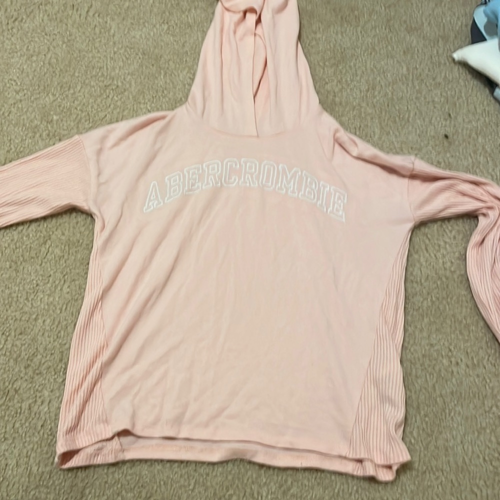 Abercrombie kids light pink long sleeve shirt